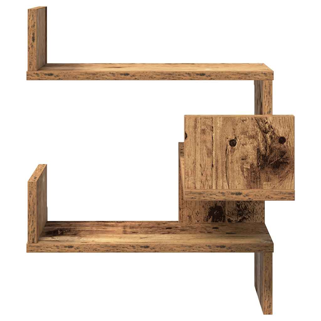 Hoekwandschap 40x40x49,5 cm bewerkt hout out houtkleurig - AllerleiShop