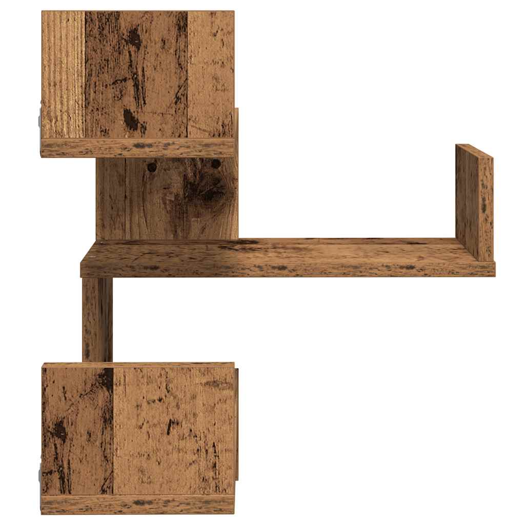 Hoekwandschap 40x40x49,5 cm bewerkt hout out houtkleurig - AllerleiShop