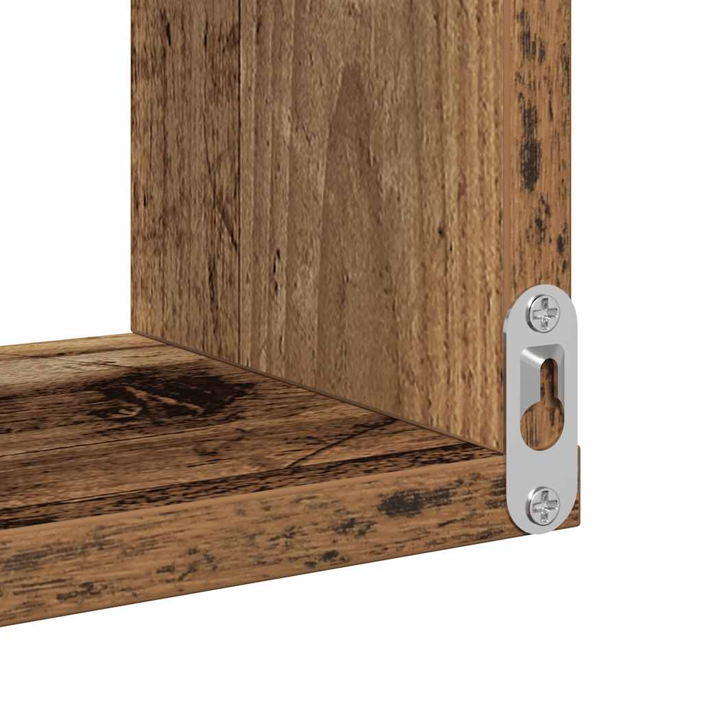 Hoekwandschap 40x40x49,5 cm bewerkt hout out houtkleurig - AllerleiShop