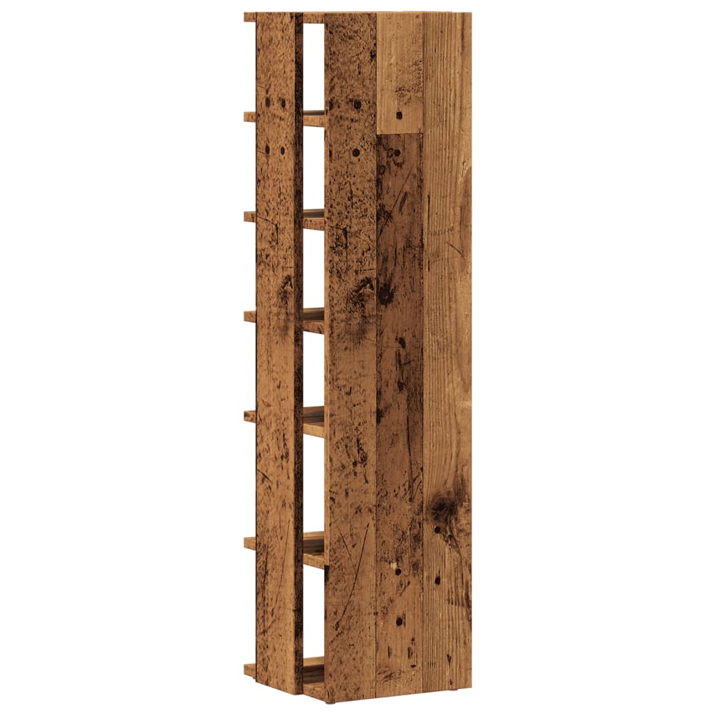 Schoenenkasten 2 st 28x27x102 cm bewerkt hout oud houtkleurig - AllerleiShop