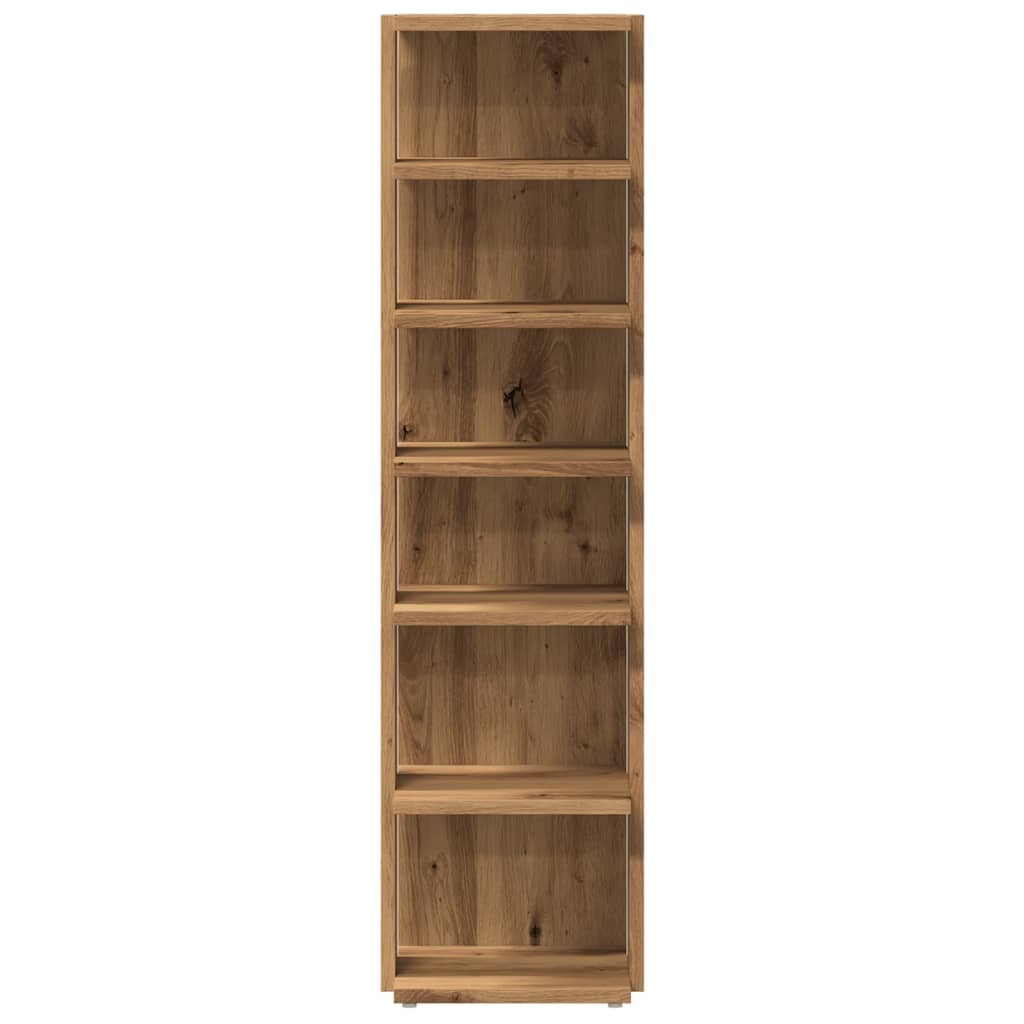 Schoenenkast 28x27x102 cm bewerkt hout artisanaal eikenkleurig - AllerleiShop