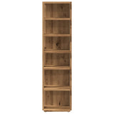 Schoenenkast 28x27x102 cm bewerkt hout artisanaal eikenkleurig - AllerleiShop