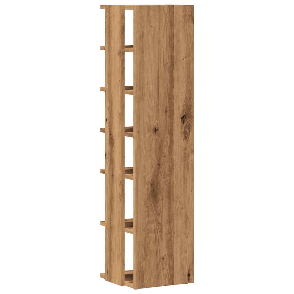 Schoenenkast 28x27x102 cm bewerkt hout artisanaal eikenkleurig - AllerleiShop