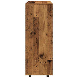 Kledingkast 80x40x110 cm bewerkt hout oud houtkleurig - AllerleiShop