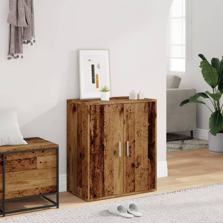 Schoenenkast 60x35x70 cm bewerkt hout oud houtkleurig - AllerleiShop