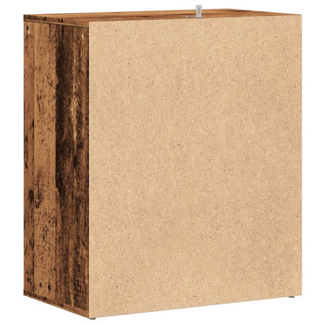 Schoenenkast 60x35x70 cm bewerkt hout oud houtkleurig - AllerleiShop