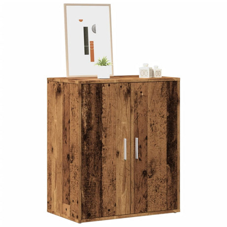 Schoenenkast 60x35x70 cm bewerkt hout oud houtkleurig - AllerleiShop