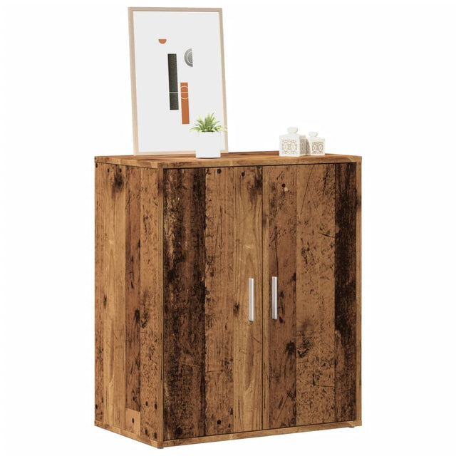 Schoenenkast 60x35x70 cm bewerkt hout oud houtkleurig - AllerleiShop