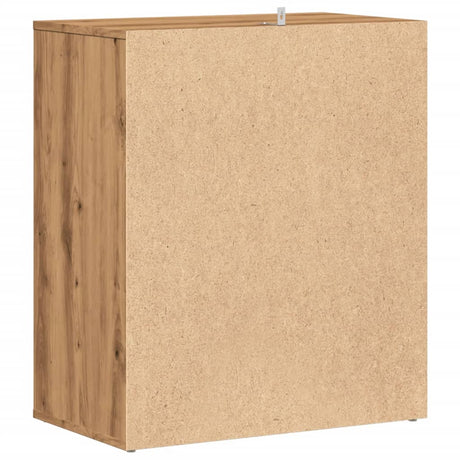 Schoenenkast 60x35x70 cm bewerkt hout artisanaal eikenkleur - AllerleiShop