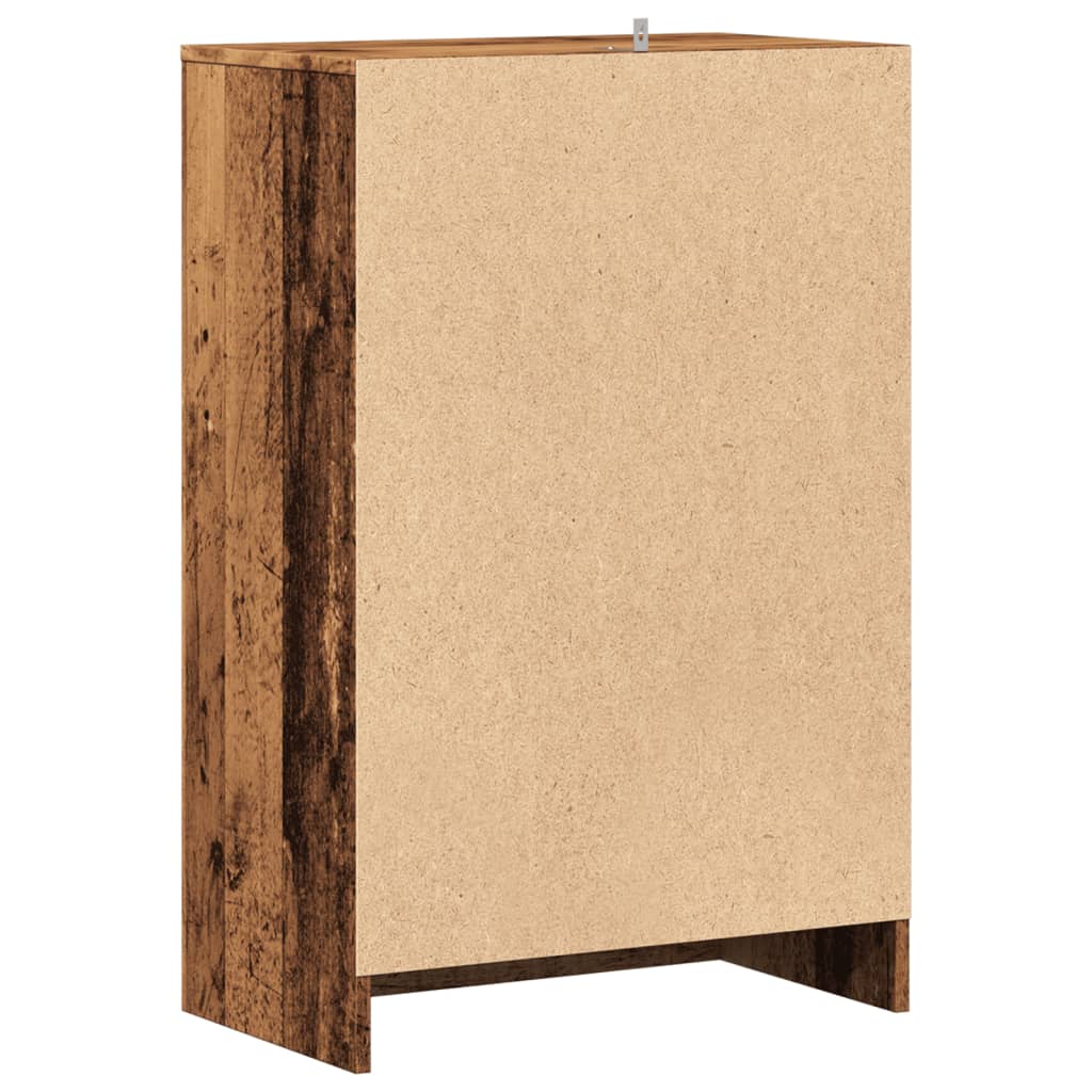 Schoenenkast 60x35x92 cm bewerkt hout oud houtkleurig - AllerleiShop