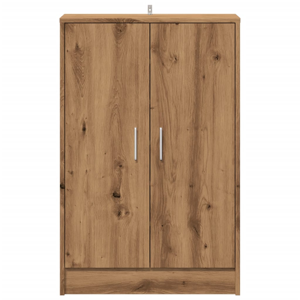 Schoenenkast 60x35x92 cm bewerkt hout artisanaal eikenkleur - AllerleiShop