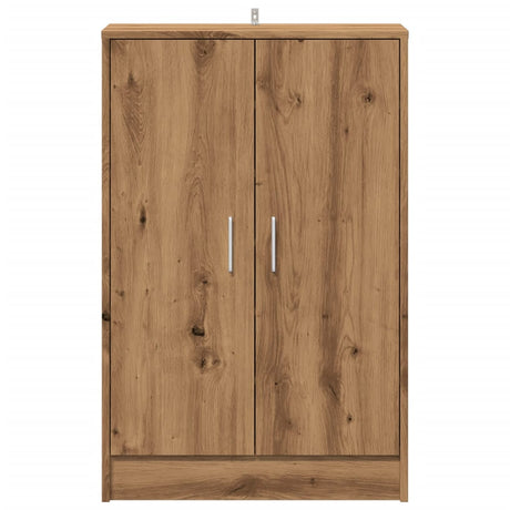 Schoenenkast 60x35x92 cm bewerkt hout artisanaal eikenkleur - AllerleiShop