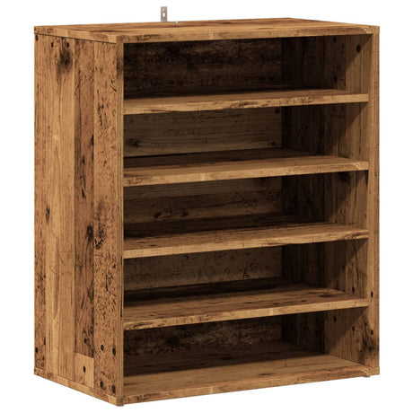 Schoenenkast 60x35x70 cm bewerkt hout oud houtkleurig - AllerleiShop