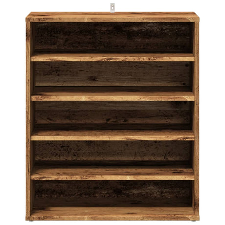 Schoenenkast 60x35x70 cm bewerkt hout oud houtkleurig - AllerleiShop