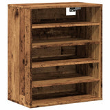 Schoenenkast 60x35x70 cm bewerkt hout oud houtkleurig - AllerleiShop