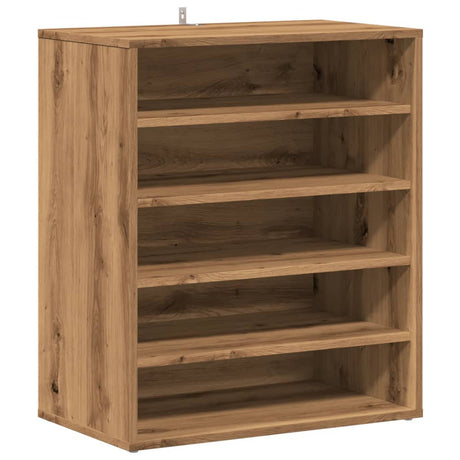 Schoenenkast 60x35x70 cm bewerkt hout artisanaal eikenkleur - AllerleiShop