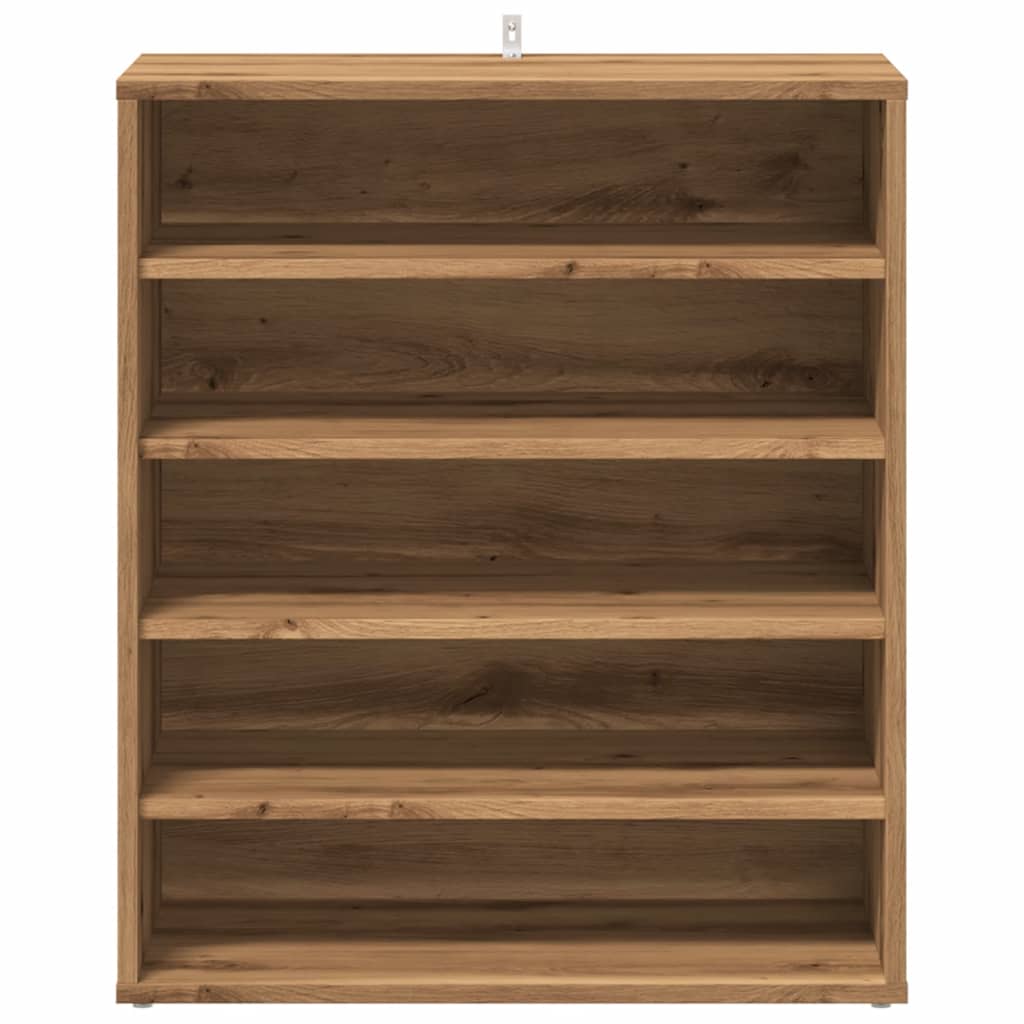 Schoenenkast 60x35x70 cm bewerkt hout artisanaal eikenkleur - AllerleiShop