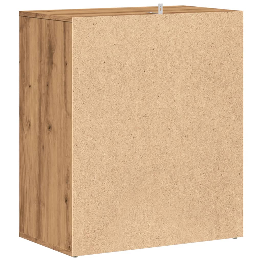 Schoenenkast 60x35x70 cm bewerkt hout artisanaal eikenkleur - AllerleiShop