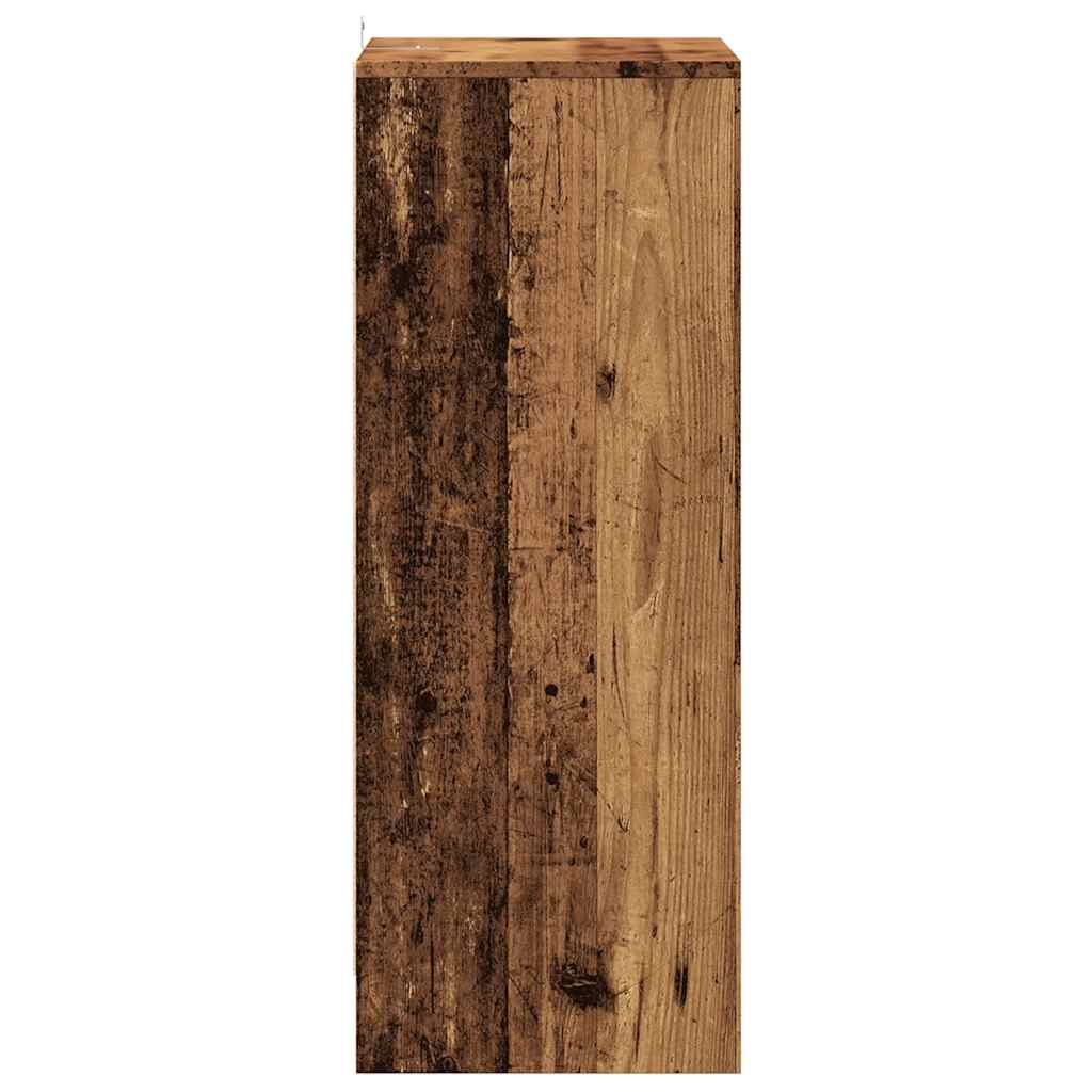 Schoenenkast 60x35x92 cm bewerkt hout oud houtkleurig