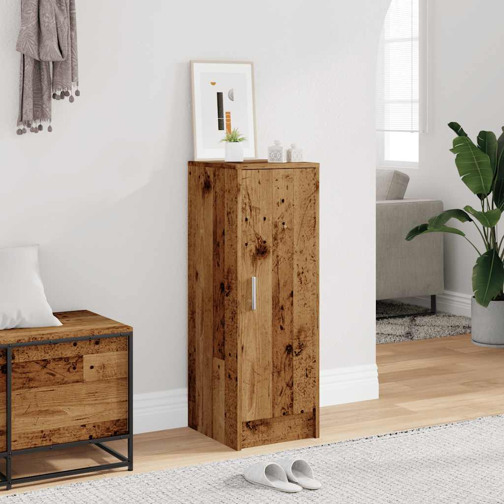 Schoenenkast 32x35x92 cm bewerkt hout oud houtkleurig