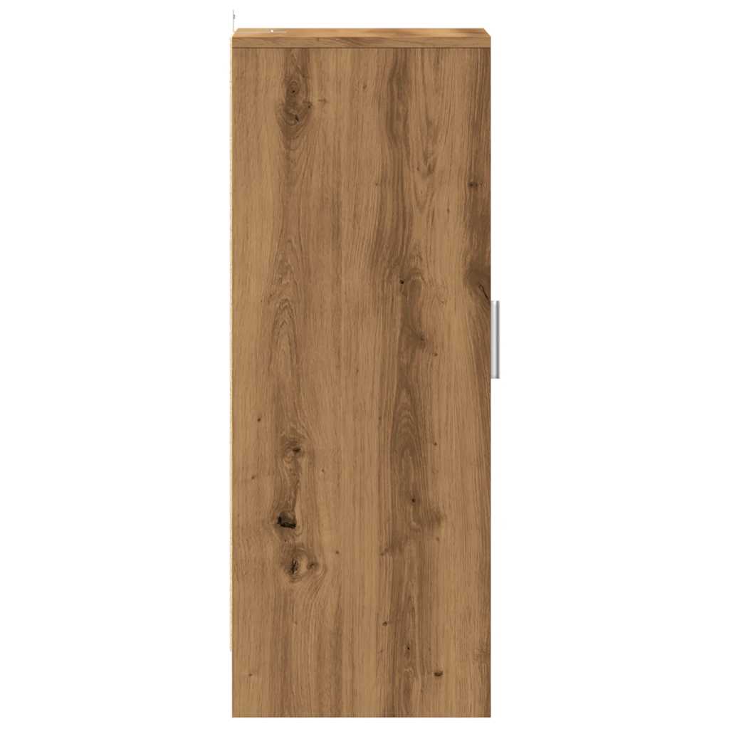 Schoenenkast 32x35x92 cm bewerkt hout artisanaal eikenkleur