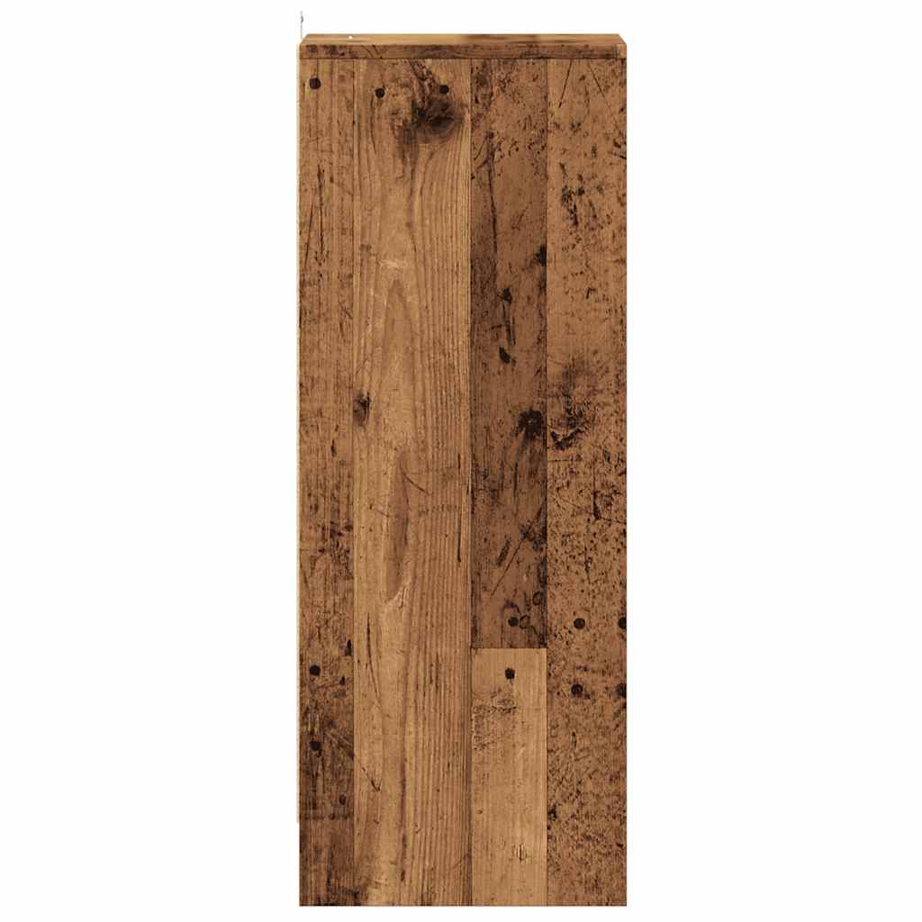 Schoenenkast 32x35x92 cm bewerkt hout oud houtkleurig