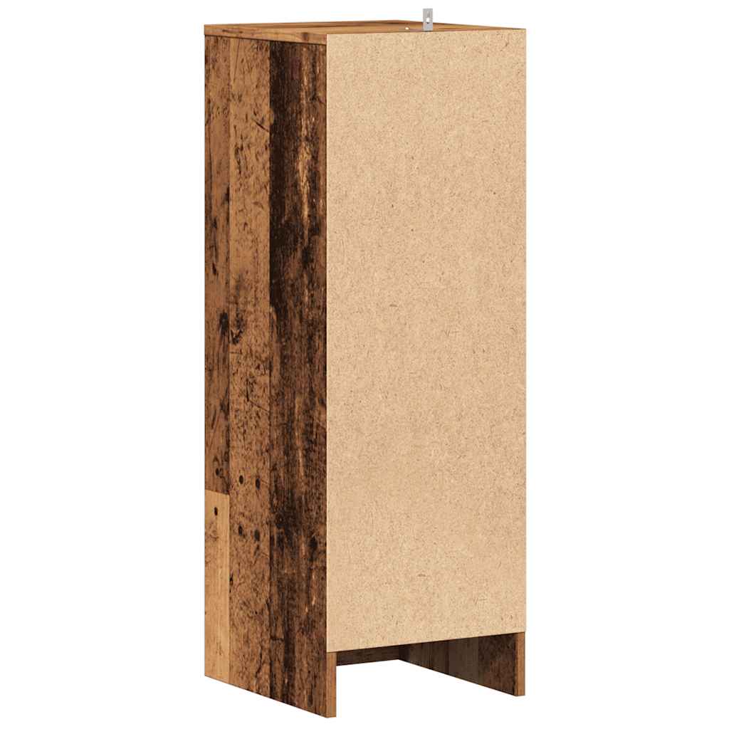 Schoenenkast 32x35x92 cm bewerkt hout oud houtkleurig