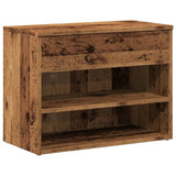 Schoenenbank 60x30x45 cm bewerkt hout oud houtkleurig - AllerleiShop