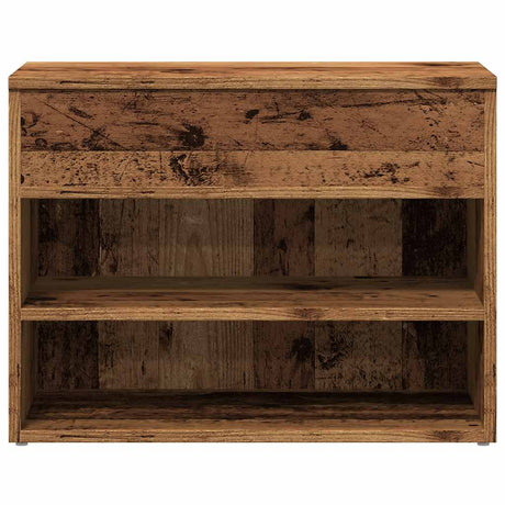 Schoenenbank 60x30x45 cm bewerkt hout oud houtkleurig - AllerleiShop