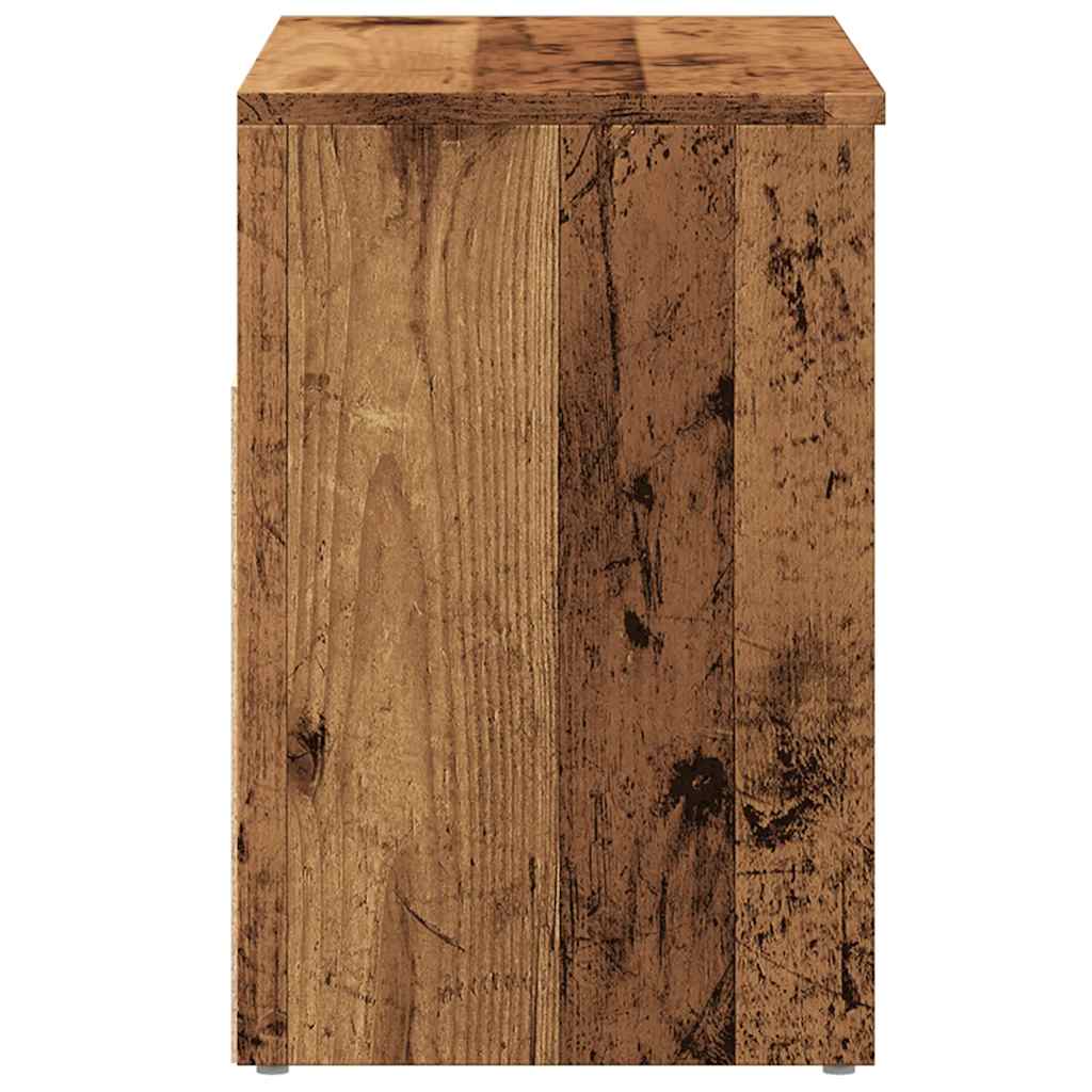 Schoenenbank 60x30x45 cm bewerkt hout oud houtkleurig - AllerleiShop