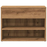 Schoenenbankje 60x30x45 cm bewerkt hout artisanaal eikenkleur - AllerleiShop