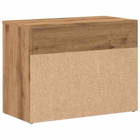 Schoenenbankje 60x30x45 cm bewerkt hout artisanaal eikenkleur - AllerleiShop