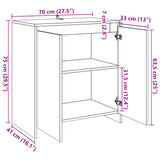 Dressoir 70x41x75 cm bewerkt hout oud houtkleurig - AllerleiShop