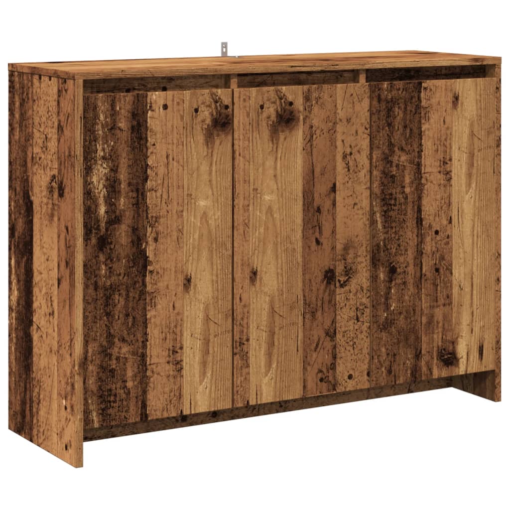 Dressoir 102x33x75 cm bewerkt hout oud houtkleurig - AllerleiShop