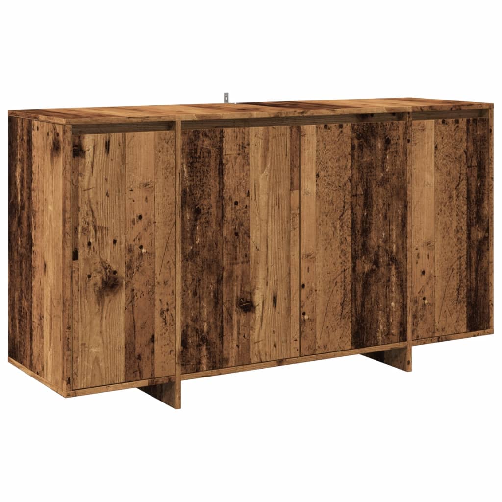 Dressoir 135x41x75 cm bewerkt hout oud houtkleurig - AllerleiShop