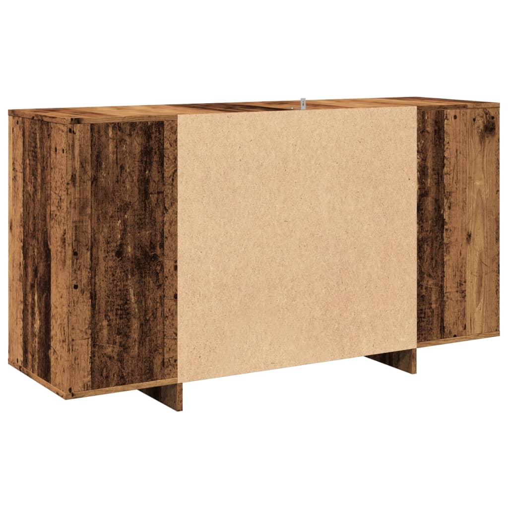 Dressoir 135x41x75 cm bewerkt hout oud houtkleurig - AllerleiShop