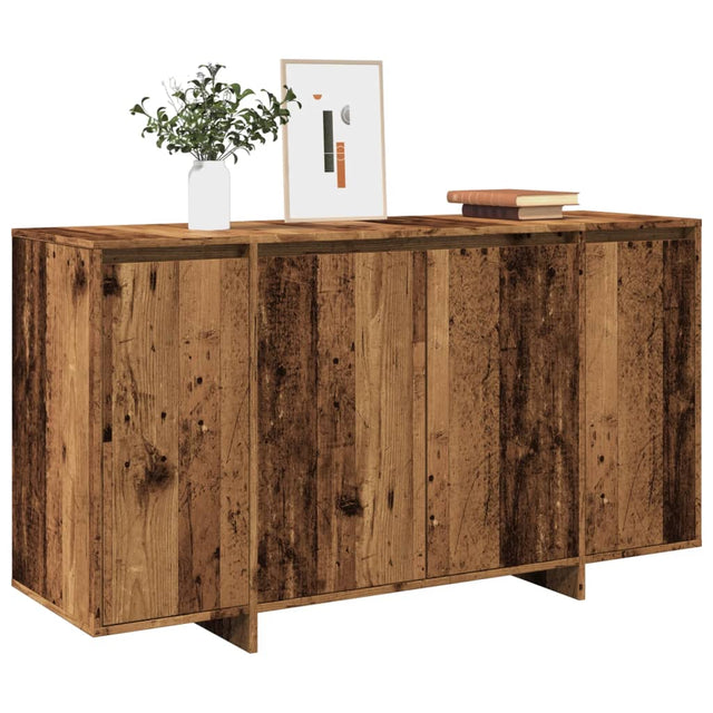 Dressoir 135x41x75 cm bewerkt hout oud houtkleurig - AllerleiShop