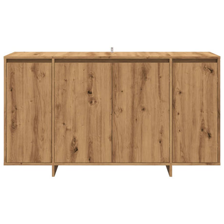 Dressoir 135x41x75 cm bewerkt hout artisanaal eikenkleur - AllerleiShop