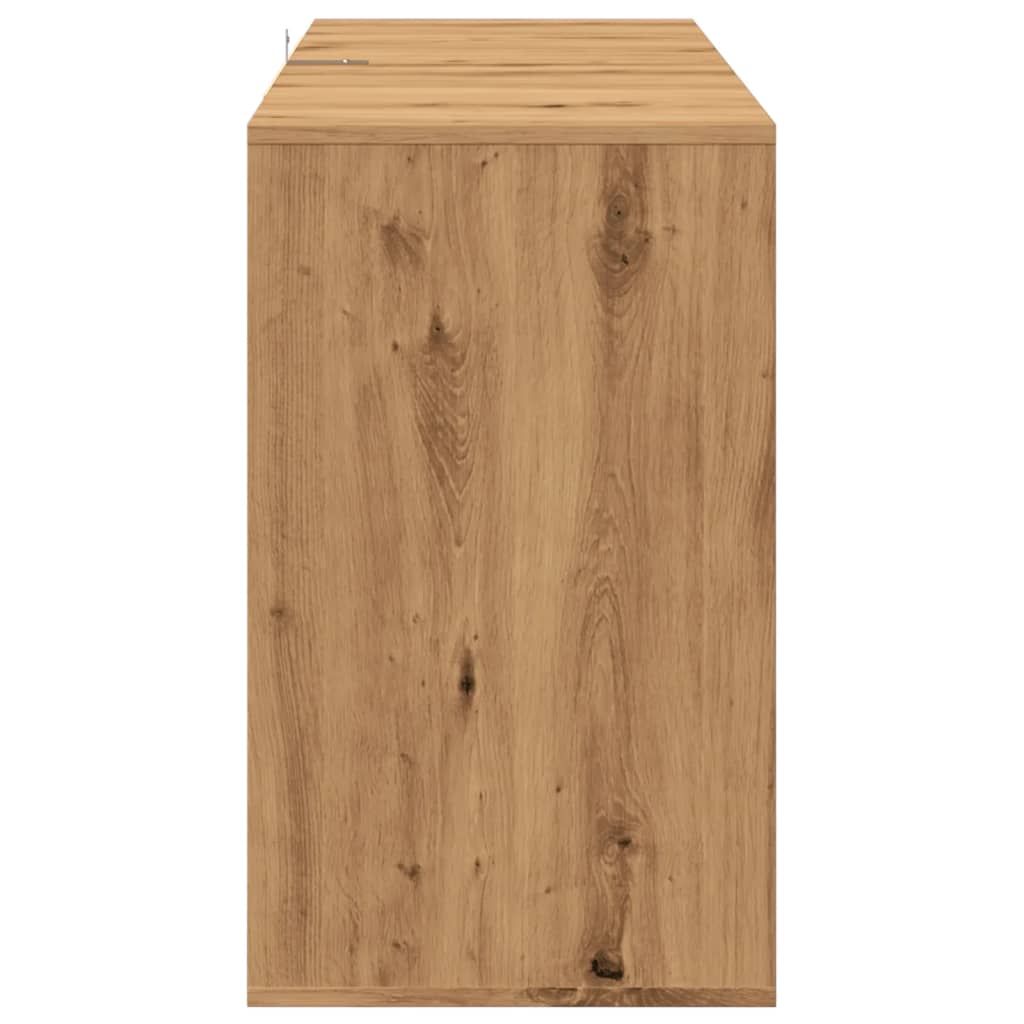 Dressoir 135x41x75 cm bewerkt hout artisanaal eikenkleur - AllerleiShop