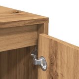 Dressoir 135x41x75 cm bewerkt hout artisanaal eikenkleur - AllerleiShop