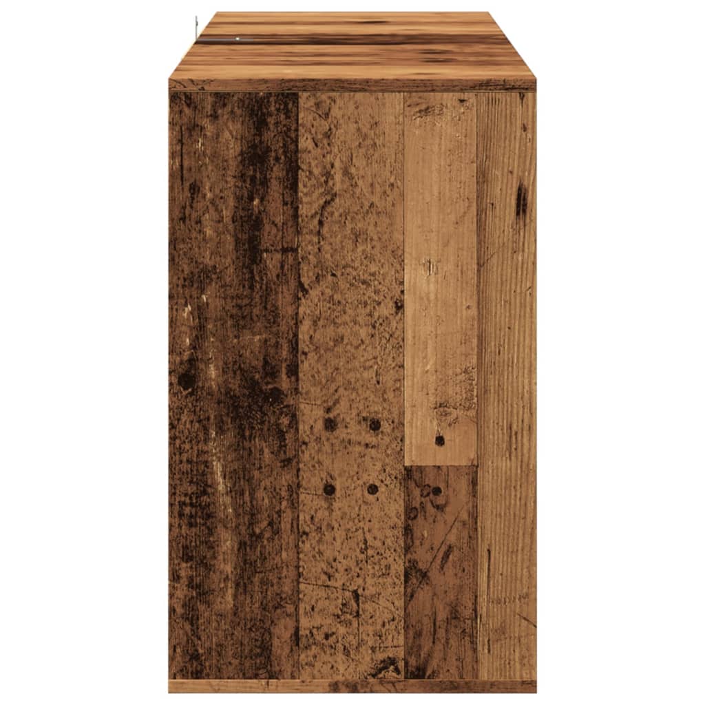 Dressoir 120x41x75 cm bewerkt hout oud houtkleurig - AllerleiShop