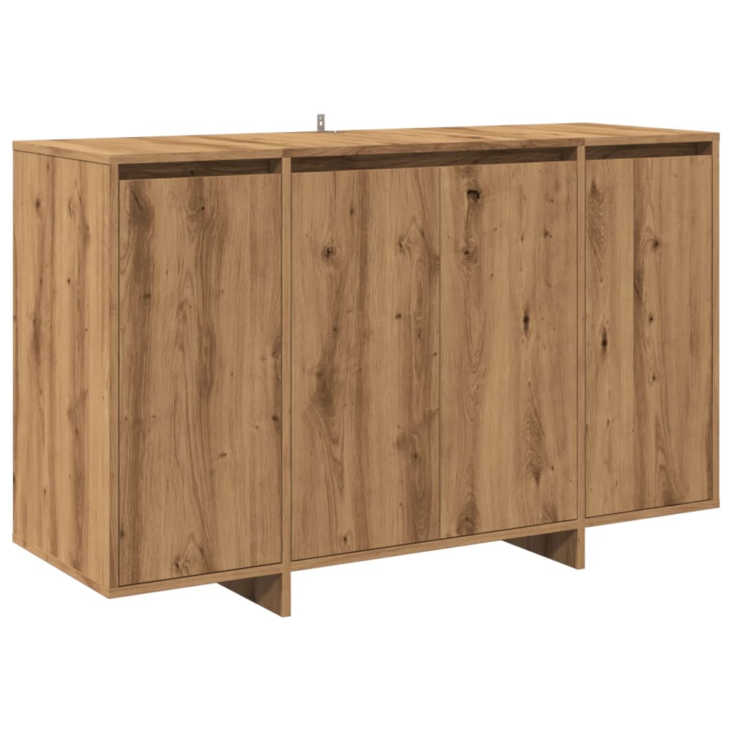 Dressoir 120x41x75 cm bewerkt hout artisanaal eikenkleurig - AllerleiShop