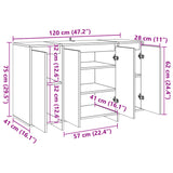 Dressoir 120x41x75 cm bewerkt hout artisanaal eikenkleurig - AllerleiShop