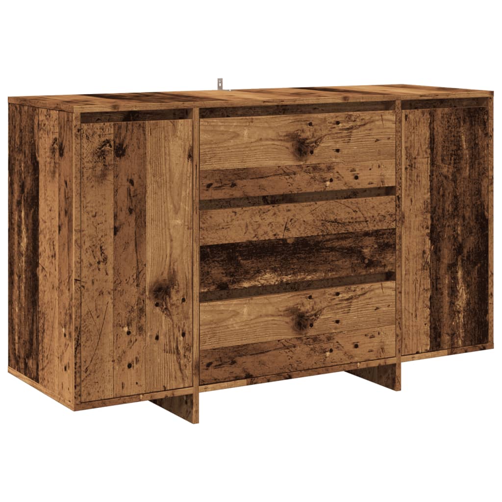 Dressoir 120x41x75 cm bewerkt hout oud houtkleurig - AllerleiShop