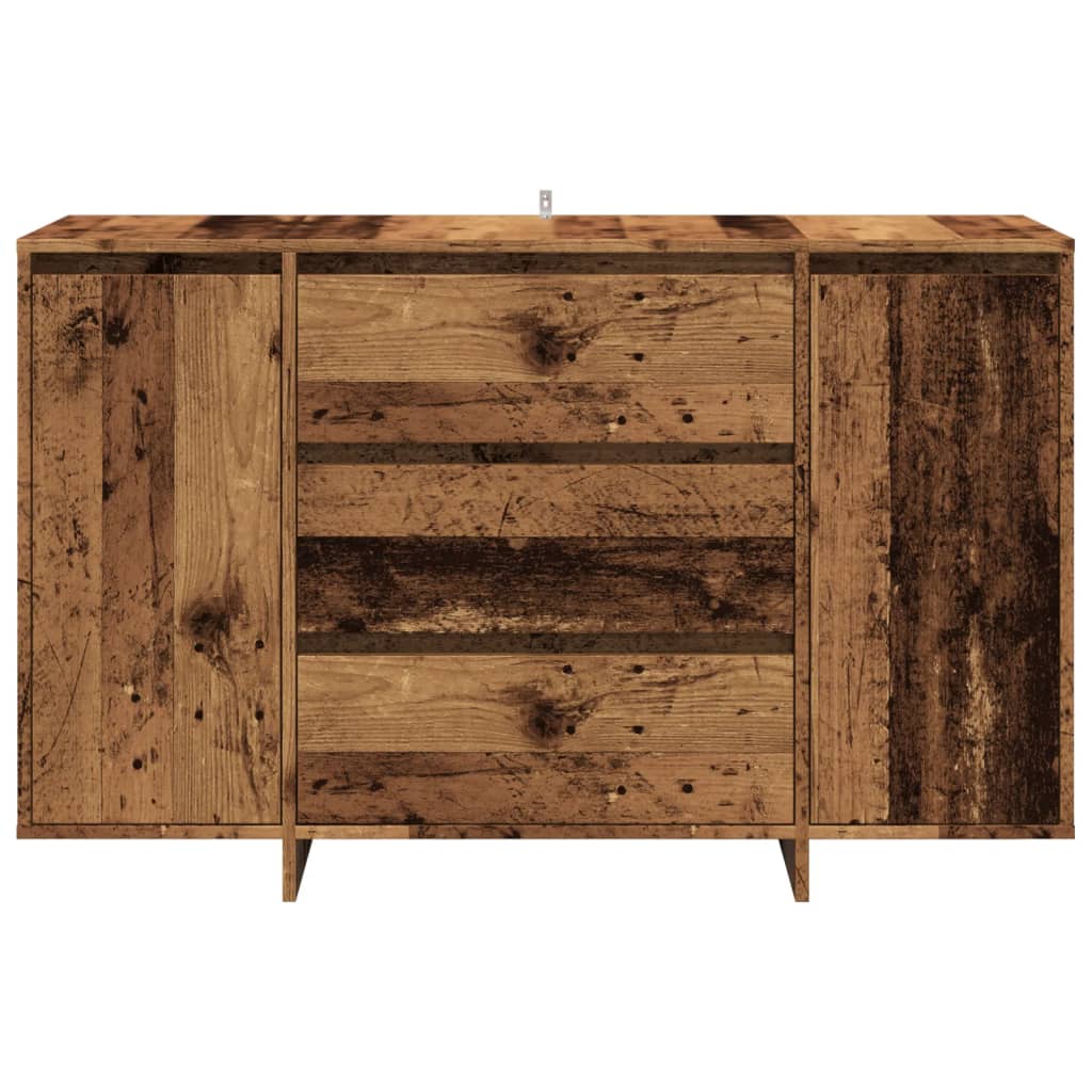 Dressoir 120x41x75 cm bewerkt hout oud houtkleurig - AllerleiShop