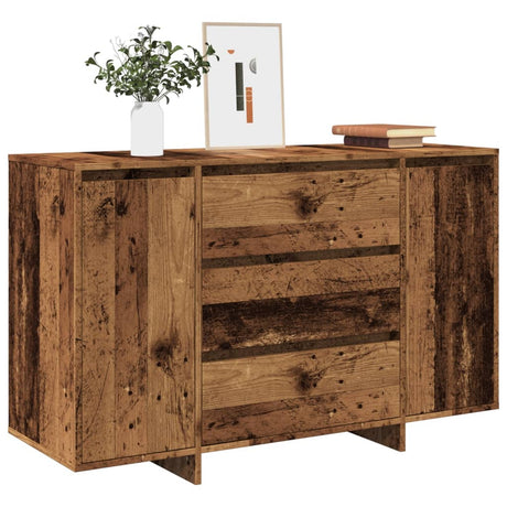 Dressoir 120x41x75 cm bewerkt hout oud houtkleurig - AllerleiShop