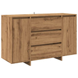 Dressoir 120x41x75 cm bewerkt hout artisanaal eikenkleur - AllerleiShop