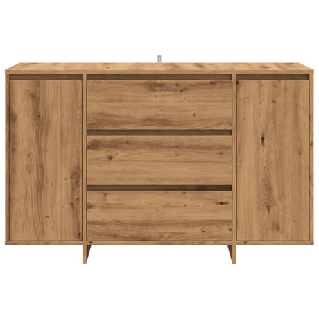 Dressoir 120x41x75 cm bewerkt hout artisanaal eikenkleur - AllerleiShop