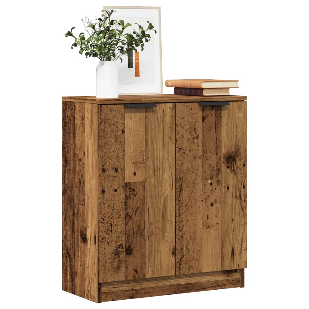 Dressoir 60x30x70 cm bewerkt hout oud houtkleurig - AllerleiShop