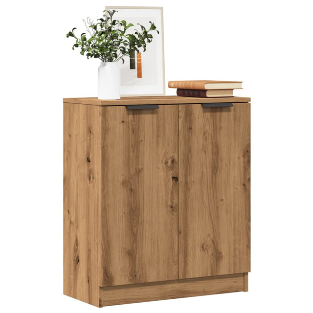 Dressoir 60x30x70 cm bewerkt hout artisanaal eikenkleurig - AllerleiShop